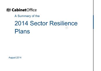 20141103_Summary_sector_resilience_plan_2014