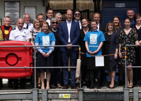 The Duke of Cambridge alongside the coalition, including the AACE's Anna Parry